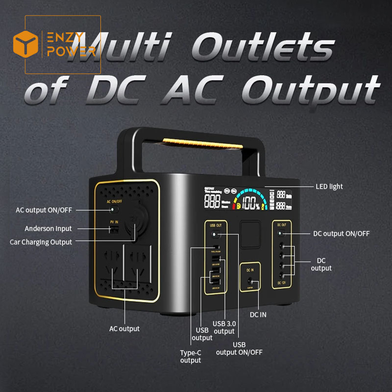  500W Colorful Dustproof Portable Power Station For Adventure