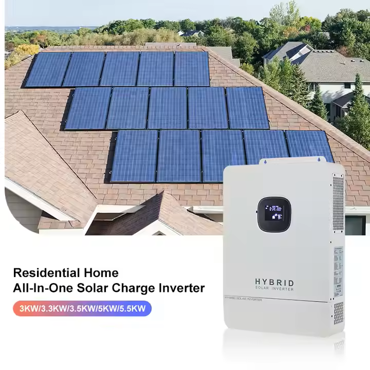 Home Use Solar Energy System Complete Kit 3KW 3.5KW 5KW 5.5KW 8KW 10KW Hybrid Off Grid Solar Panels Power System